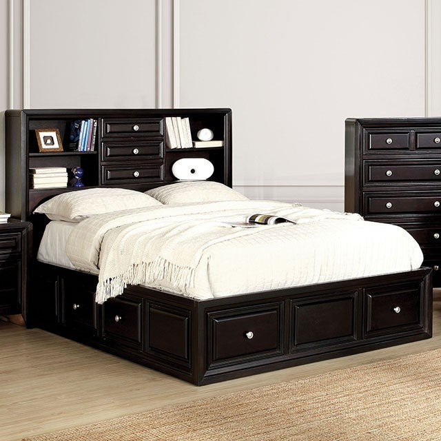 Yorkville Transitional Queen Bed (Espresso)
