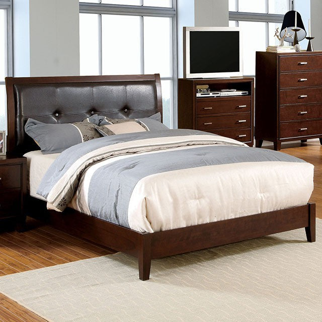 Enrico Contemporary Bed (Brown)