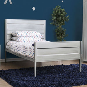 McCredmond Metal Twin Bed (Brushed Silver)