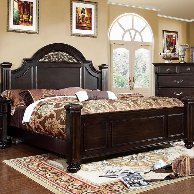Syracuse Traditional Bed (Dark Walnut)