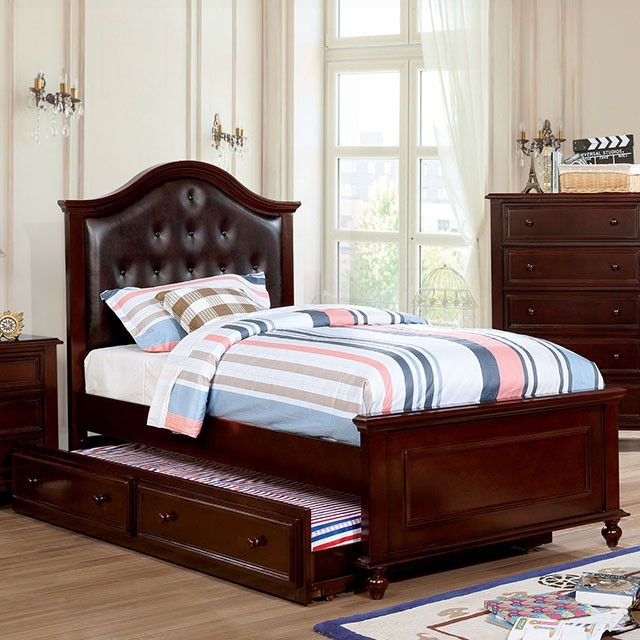 Olivia Traditional Bed (Dark Walnut)