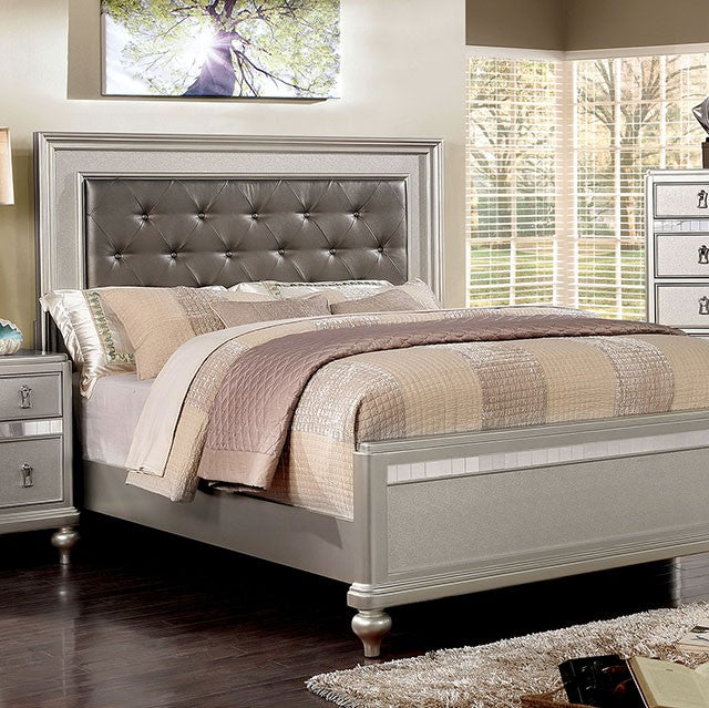 Avior Contemporary Queen Bed (Silver)