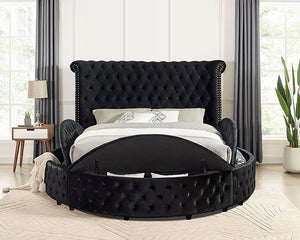 Delilah Glamorous Queen Bed (Black)