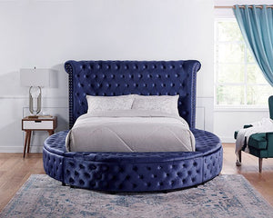 Delilah Glamorous California King Bed (Blue)