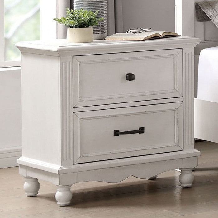 Georgette Transitional Night Stand (Antique White)