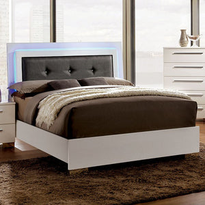 Clementine Contemporary Bed (White)