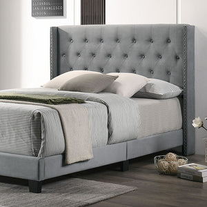 Jenelle Transitional Bed (Light Grey)