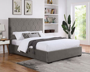 Gatineau Contemporary Bed (Grey)