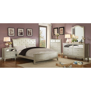 Adeline Contemporary California King Bed (Silver)