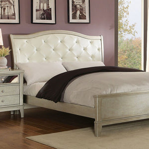 Adeline Contemporary California King Bed (Silver)