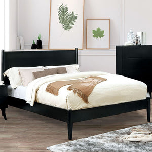 Lennart Mid-Century Modern Bed (Black)