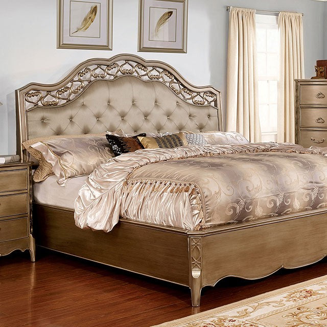 Capella Traditional Bed (Brushed Gold)