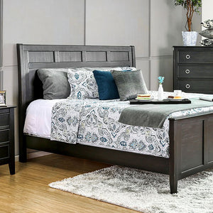 Arabelle Transitional California King Bed (Wire-Brushed Black)