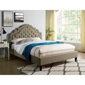 Aubree Transitional California King Bed (Grey)