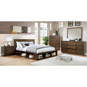 Torina Rustic King Bed (Walnut)