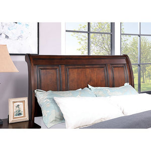 Wells Transitional Bed with Footboard Drawers (Brown)
