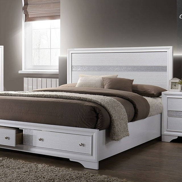 Chrissy Contemporary Bed (White)