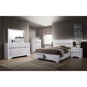 Chrissy Contemporary Bed (White)