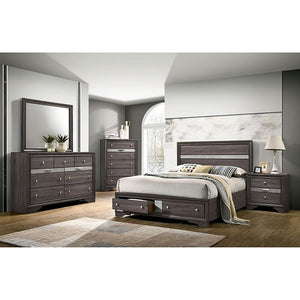 Chrissy Contemporary Bed (Grey)