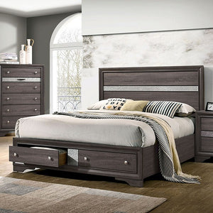 Chrissy Contemporary Bed (Grey)