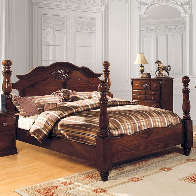 Tuscan Traditional Bed (Dark Pine)