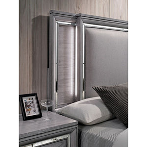 Alanis Contemporary Bed (Light Grey)