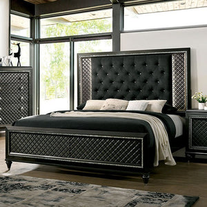Demetria Contemporary Bed (Metallic Grey)