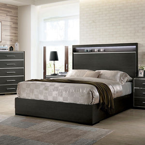 Camryn Contemporary Bed (Grey)