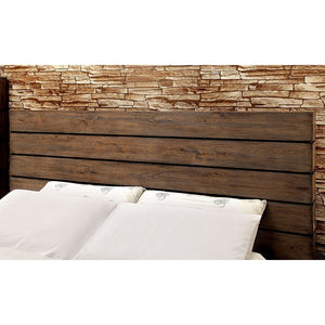 Coimbra Rustic-style Bed (Natural)