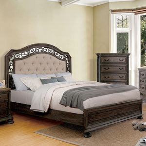 Persephone Traditional King Bed (Beige/Rustic Natural Tone)