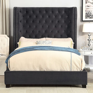Rosabelle Contemporary Bed (Dark Grey)