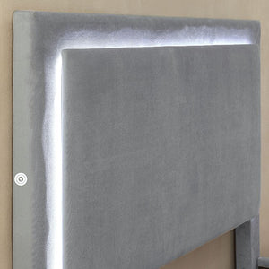 Erglow Contemporary Bed (Grey)
