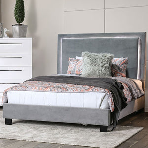 Erglow Contemporary Bed (Grey)