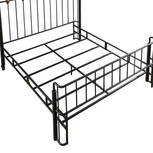 Charla Metal Frame Bed (Black)