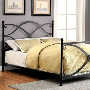 Zaria Contemporary Metal Youth Bed (Matte Black)