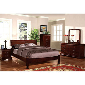 Louis Philippe III Transitional Queen Bed (Cherry)