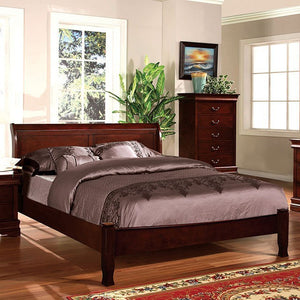 Louis Philippe III Transitional Queen Bed (Cherry)