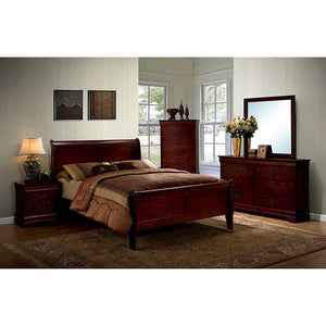 Louis Philippe II Transitional King Bed (Cherry)
