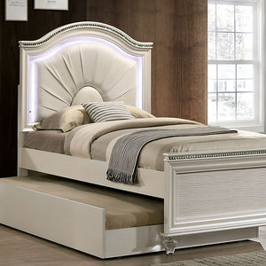 Allie Contemporary Bed (White)