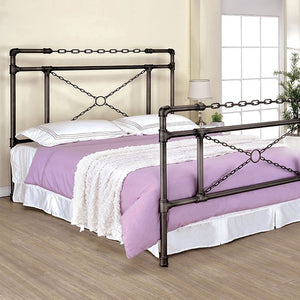 Anastasia Comtemporary Bed (Brushed Silver)
