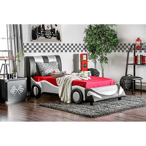 Super Racer Youth Bed (Silver/Black)