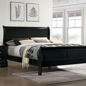 Louis Philippe Transitional Bed (Black)
