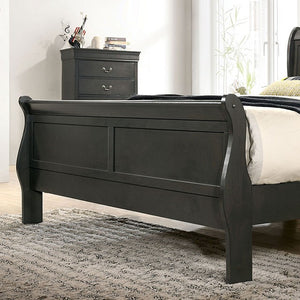 Louis Philippe Transitional Bed (Grey)
