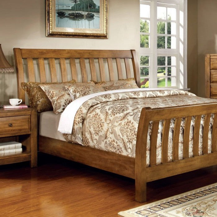 Conrad Country-style California King Bed (Rustic Oak)