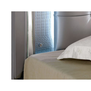 Bellanova Contemporary Bed (Silver)