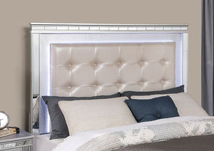 Bellinzona Contemporary Bed (Silver)