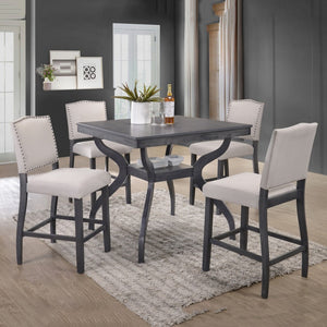Grim Grey 5pc Counter Height Dining Set
