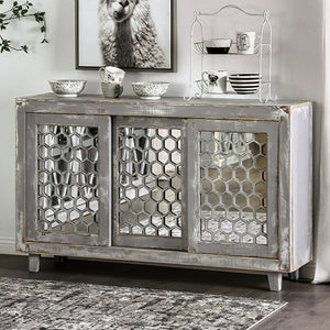 Brianna Rustic-style Cabinet (Grey)