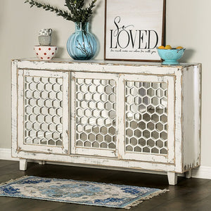 Brianna Rustic-style Cabinet (White)