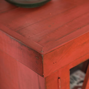 Ledia Rustic-style Cabinet (Farmhouse Red)